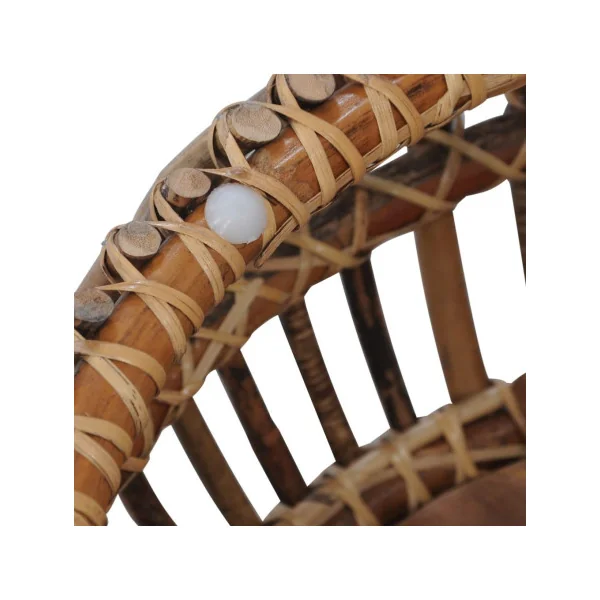 Table basse ronde rotin naturel (Lot de 2) table basse rotin tressé table naturelle