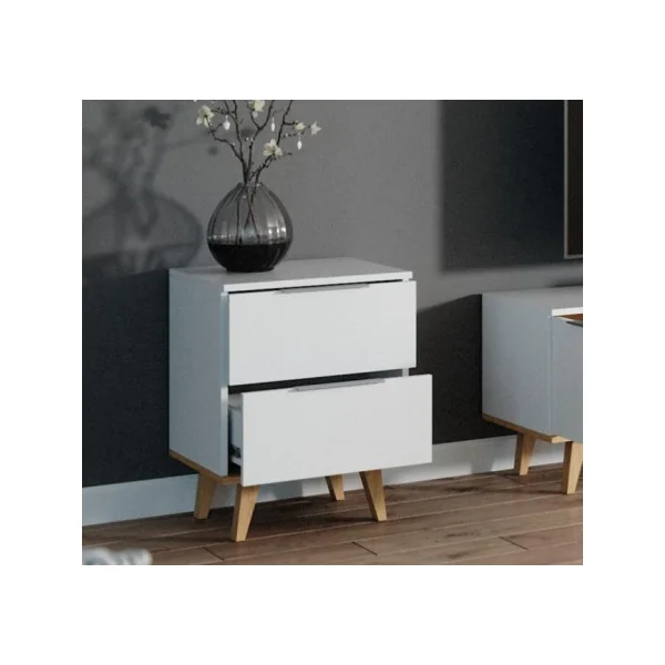 Table chevet moderne Scandinave table de nuit suédoise chevet chambre blanche