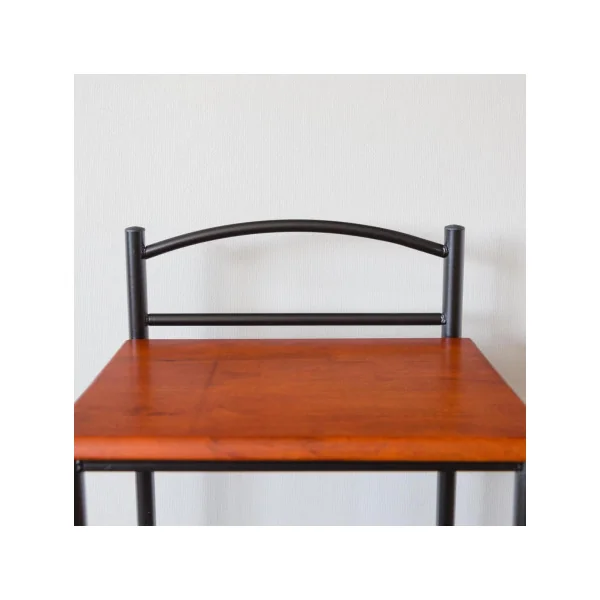 Table de chevet métallique table de nuit industrielle chevet chambre en métal et bois