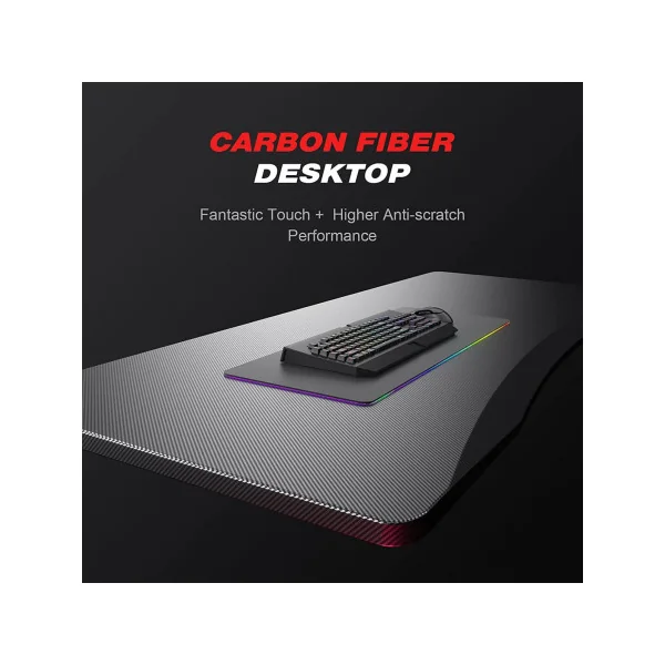 Table de gaming ergonomique 120 cm bureau gamer bureau de jeu bureau informatique