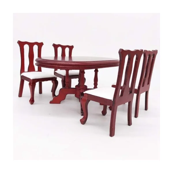 Table et 4 Chaises en Acajou
