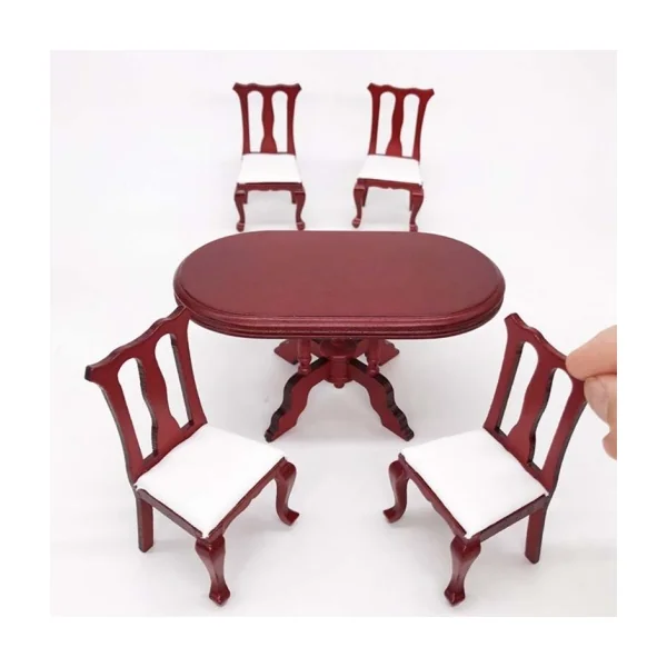 Table et 4 Chaises en Acajou