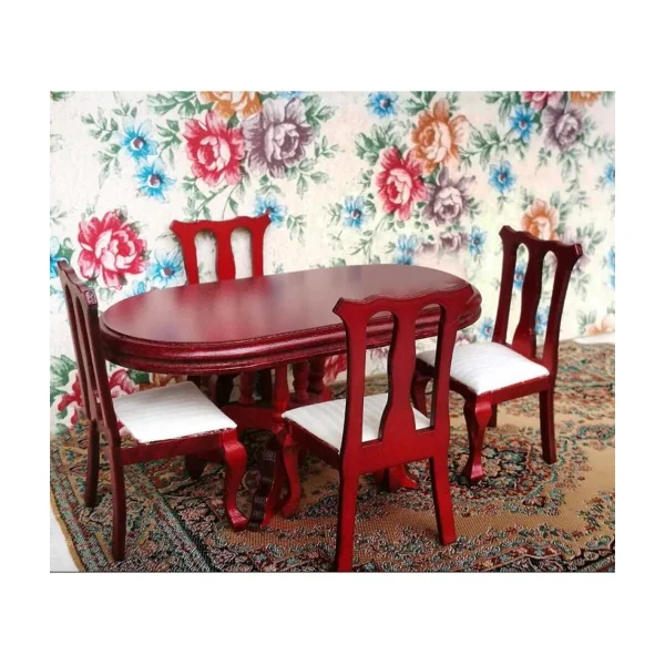 Table et 4 Chaises en Acajou