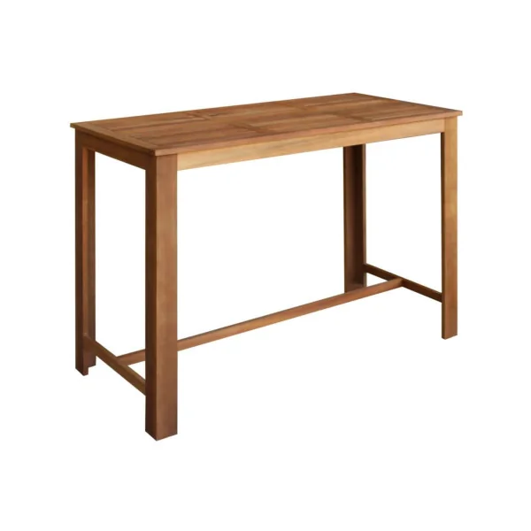 Table et tabourets de bar en acacia massif table de bar extérieur salon jardin haut