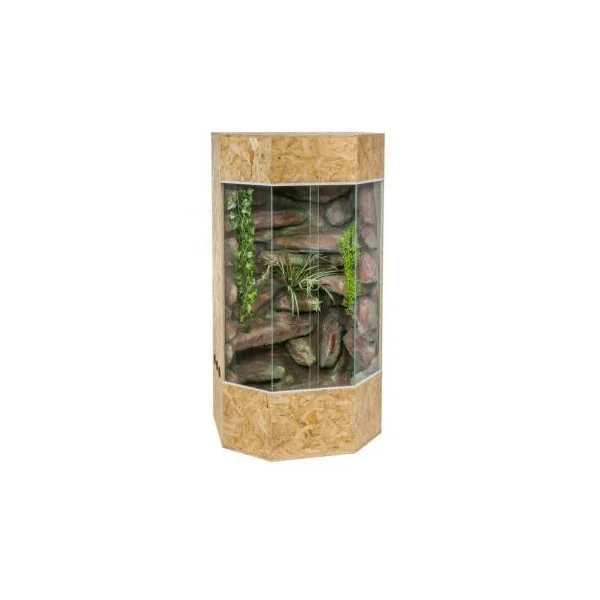 Terrarium OSB panoramique vertical 80x60x150 cm terrarium reptile terrarium amphibiens