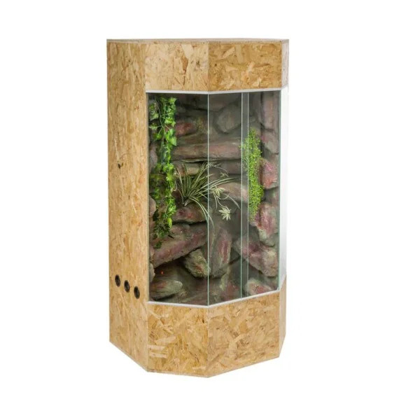 Terrarium OSB panoramique vertical 80x60x150 cm terrarium reptile terrarium amphibiens