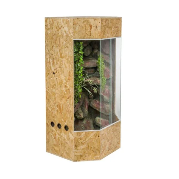 Terrarium OSB panoramique vertical 80x60x150 cm terrarium reptile terrarium amphibiens