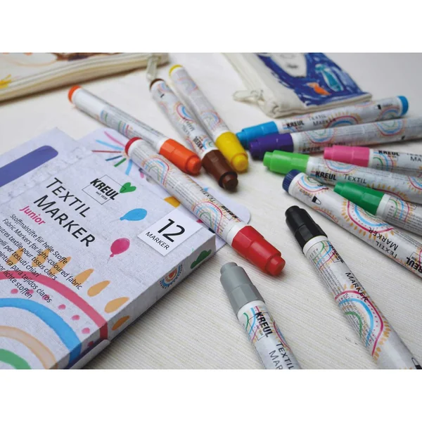 Textil Marker medium KREUL « Junior » , set de 12