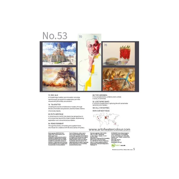 The Art of Watercolour Magazine 53rd issue PRINT Edition
