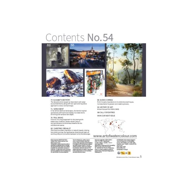 The Art of Watercolour Magazine 54th issue PRINT Edition