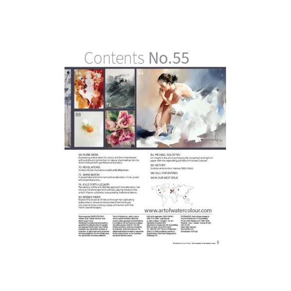 The Art of Watercolour Magazine 55th issue PRINT Edition
