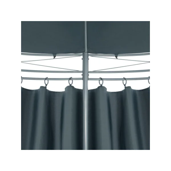 Tonnelle de jardin 350 cm anthracite Pergola avec rideaux Pergola ronde de jardin