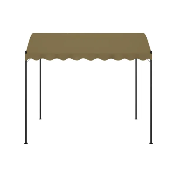 Tonnelle de jardin taupe en métal 4x3m Tonnelle terrasse Pergola terrasse