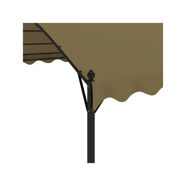 Tonnelle de jardin taupe en métal 4x3m Tonnelle terrasse Pergola terrasse