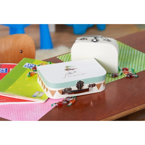 Valises VBS, set de 2, en carton de couleur crème