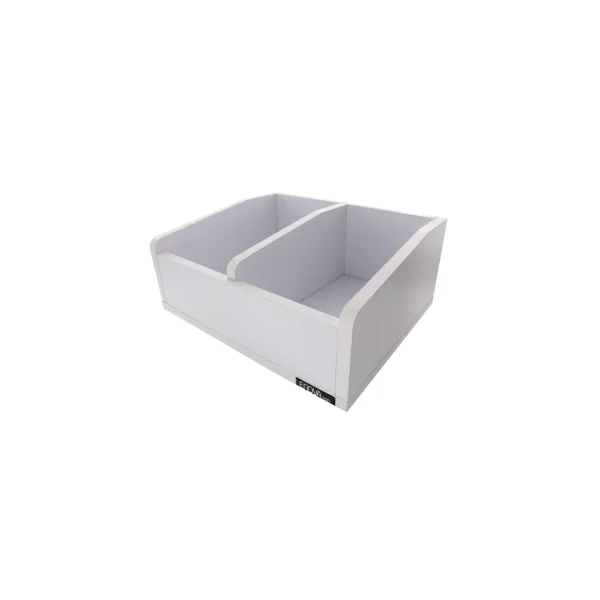 Vinyle BAC 45T BL Enova Hifi bac blanc de rangement bois pour 120 45t vinyles