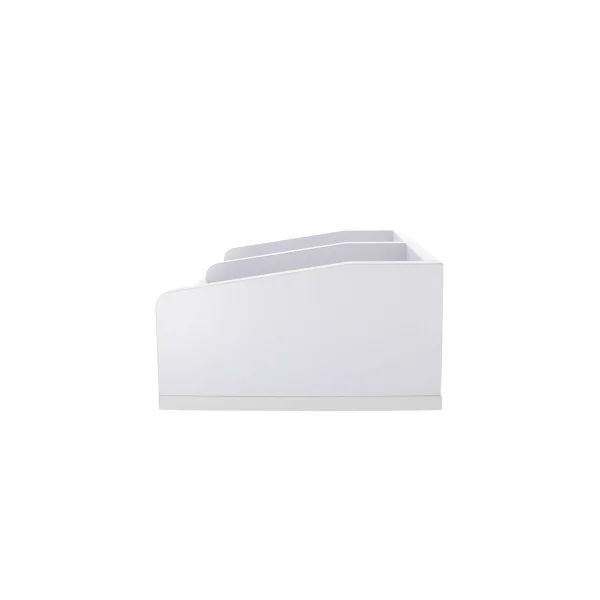 Vinyle BAC 45T BL Enova Hifi bac blanc de rangement bois pour 120 45t vinyles