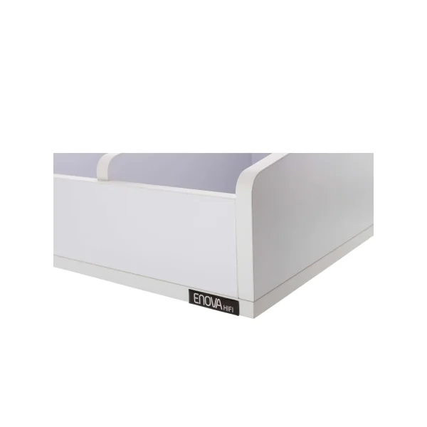 Vinyle BAC 45T BL Enova Hifi bac blanc de rangement bois pour 120 45t vinyles