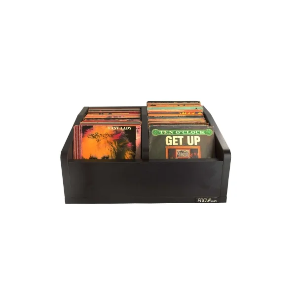 Vinyle BAC 45T BL Enova Hifi bac de rangement bois pour 120 45t vinyles