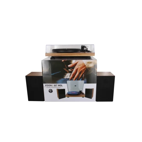 VISION2 SET WDL Enova Hifi - Platine vinyle + enceintes Hifi USB bluetooth bois
