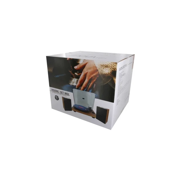 VISION2 SET WDL Enova Hifi - Platine vinyle + enceintes Hifi USB bluetooth bois