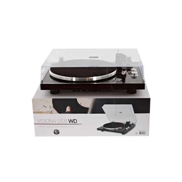 Vision4 USB WD Enova Hifi - Platine vinyle bois cellule audio technica et bluetooth