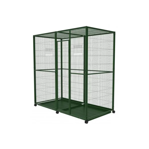 Volière 2x1x2 m mobile toit maille volière de qualité intérieur ou extérieur