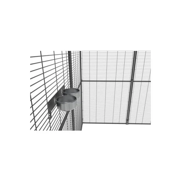 Volière intérieure 2x2x2 m toit maille pour perroquet