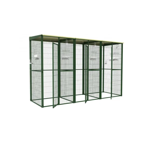 Volière jardin 3x1x2 m séparé en trois, volière extérieure maille soudée robuste