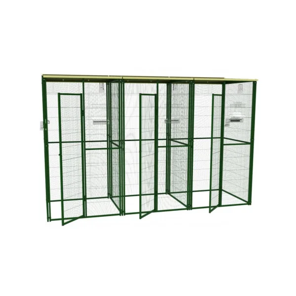 Volière jardin 3x1x2 m séparé en trois, volière extérieure maille soudée robuste