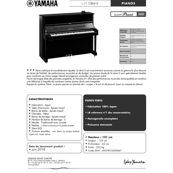 Yamaha U1 Silent (U1 SH3)